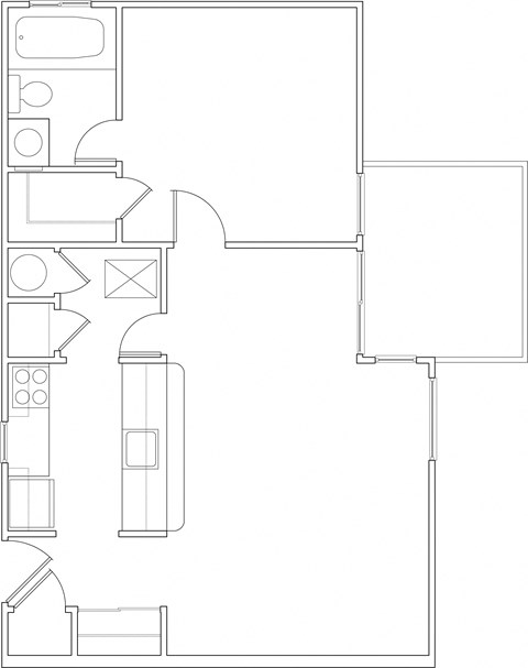 Springhill Gardens 1 Bed 1 Bath 580sf